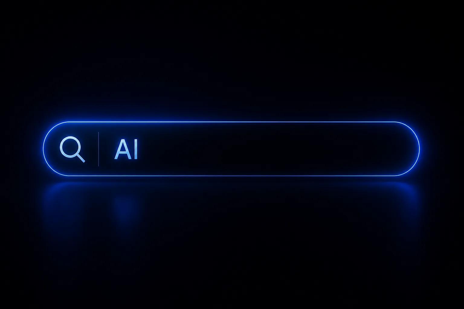 Illustration of an AI-generated search bar